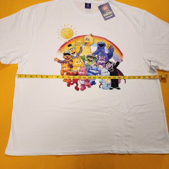 Cakeworthy Care Bears x Sesame Street Drop Sleeve Tee Shirt Unisex 2XL NEW - Picture 7 of 11